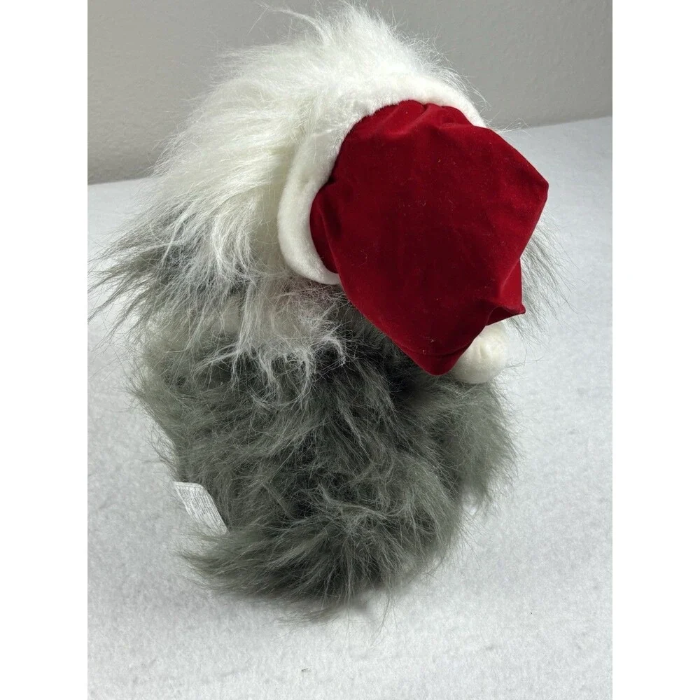 Gemmy Animated Shaggy Dog Santa Hat Musical Christmas Plush Battery Operated